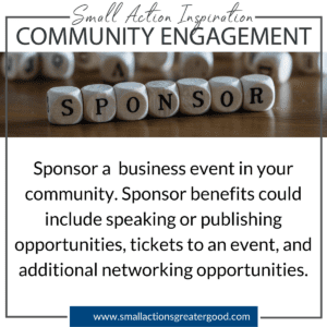 Small Actions Directory - How to Do Good Through Your Small Business 3 Business Sponsor