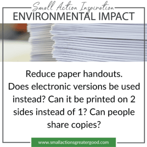 Small Actions Directory - How to Do Good Through Your Small Business 12 Paper Handouts